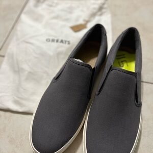 Greats Men's Charcoal Slip-On Loafers